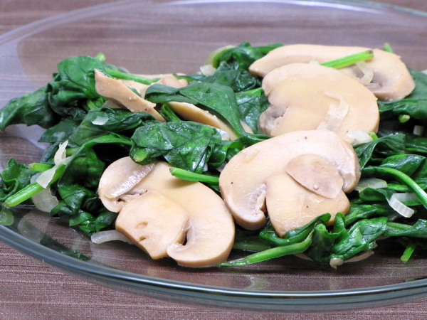 Spinach with Mushrooms