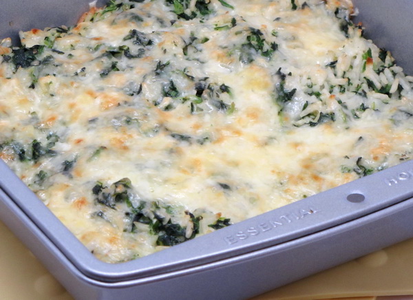 Cheesy Spinach and Rice