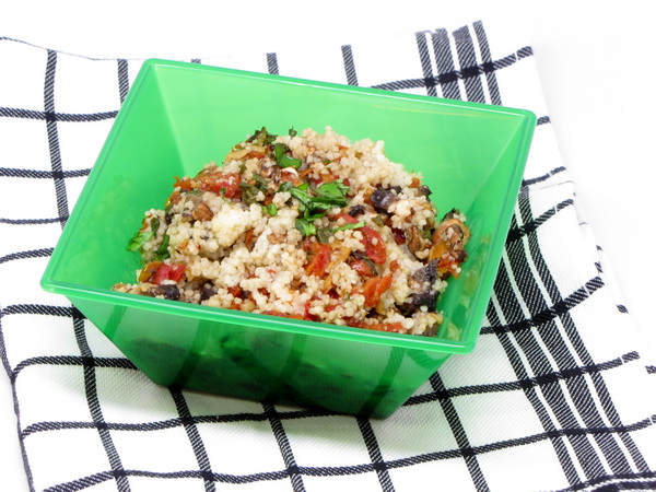 Couscous with Sun Dried Tomatoes and Mushrooms