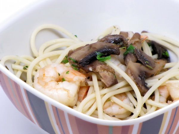 Garlic Shrimp with Spaghetti
