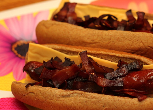 Bacon and Cheese Hotdog