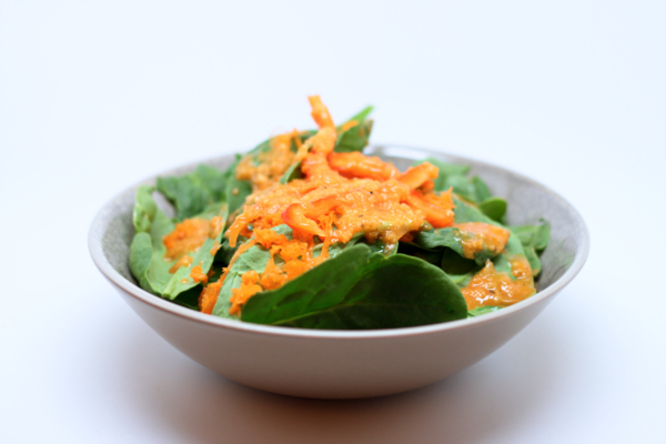 Spinach with Ginger Dressing