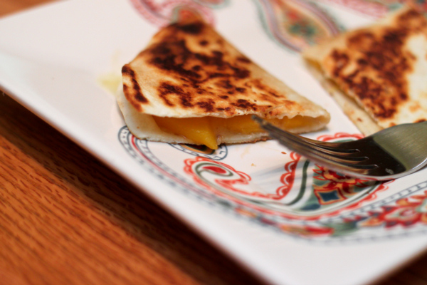 Fruit and Cheese Quesadillas