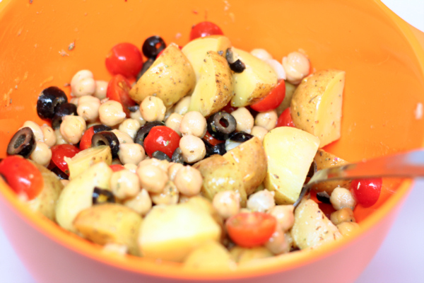 Greek Chickpea and Potato Salad